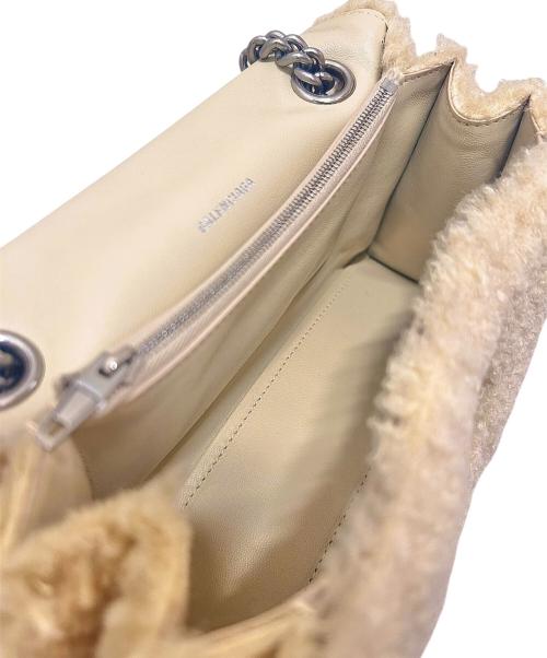 BALENCIAGA（バレンシアガ）BALENCIAGA (バレンシアガ) クラッシュ チェーンバッグ スモール  ベージュ×シルバー金具 サイズ:スモールの古着・服飾アイテム