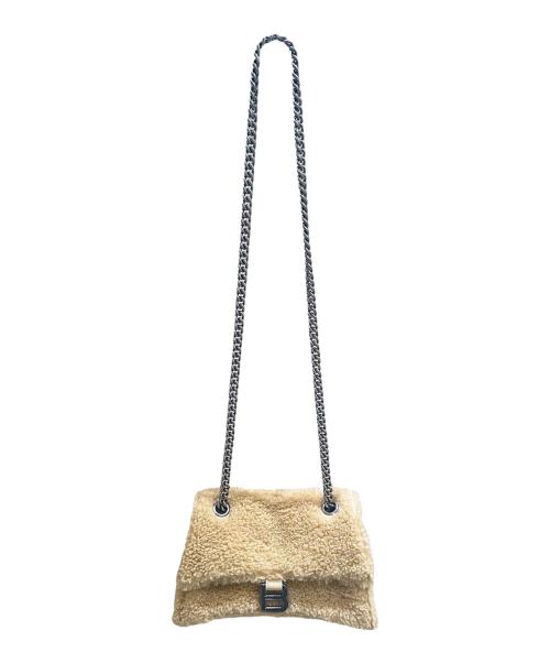 BALENCIAGA（バレンシアガ）BALENCIAGA (バレンシアガ) クラッシュ チェーンバッグ スモール  ベージュ×シルバー金具 サイズ:スモールの古着・服飾アイテム