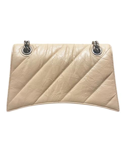 BALENCIAGA（バレンシアガ）BALENCIAGA (バレンシアガ) クラッシュ チェーンバッグ スモール  ベージュ×シルバー金具 サイズ:スモールの古着・服飾アイテム