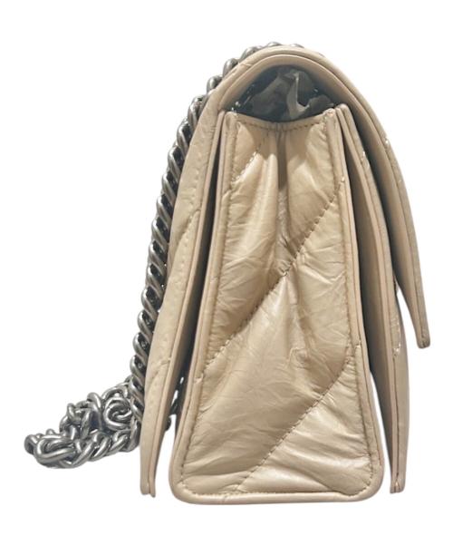 BALENCIAGA（バレンシアガ）BALENCIAGA (バレンシアガ) クラッシュ チェーンバッグ スモール  ベージュ×シルバー金具 サイズ:スモールの古着・服飾アイテム