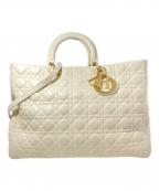 Christian Diorクリスチャン ディオール）の古着「レディディオール ラージ/トートバッグ」｜アイボリー
