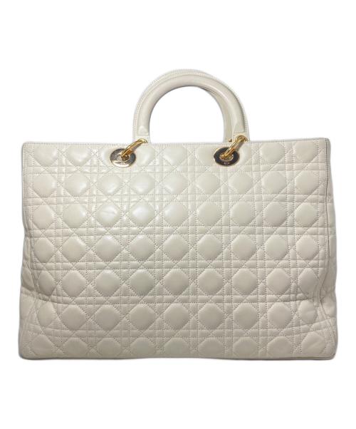 Christian Dior（クリスチャン ディオール）Christian Dior (クリスチャン ディオール) レディディオール ラージ/トートバッグ アイボリー サイズ:Largeの古着・服飾アイテム