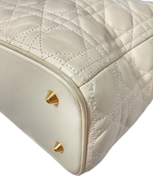 Christian Dior（クリスチャン ディオール）Christian Dior (クリスチャン ディオール) レディディオール ラージ/トートバッグ アイボリー サイズ:Largeの古着・服飾アイテム