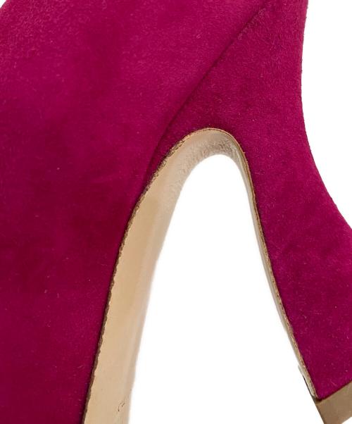 MIU MIU（ミュウミュウ）MIU MIU (ミュウミュウ) スウェードリボンパンプス ピンク サイズ:35の古着・服飾アイテム