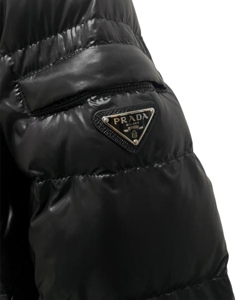 PRADA（プラダ）PRADA (プラダ) トライアングルロゴダウンジャケット ブラック サイズ:36の古着・服飾アイテム