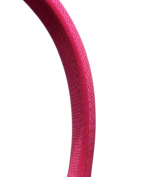 PRADA（プラダ）PRADA (プラダ) ガレリアサフィアーノ ミディアム ショッキングピンク サイズ:ミディアムの古着・服飾アイテム