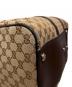 中古・古着 GUCCI (グッチ) GGキャンバス ボストンバッグ ベージュ×ブラウン：120000円