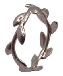 TIFFANY & Co.（ティファニー アンド コー）の古着「オリーブリーフバンド リング」｜ナロー/シルバー