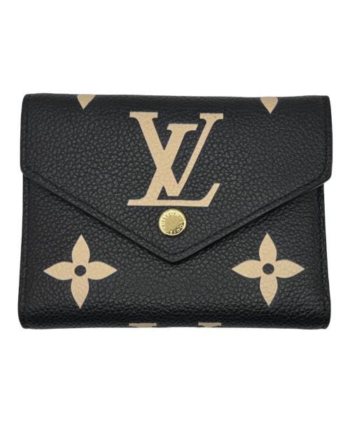 LOUIS VUITTON（ルイ ヴィトン）LOUIS VUITTON (ルイ ヴィトン) ポルトフォイユ・ヴィクトリーヌ ブラック×ベージュ サイズ:-の古着・服飾アイテム