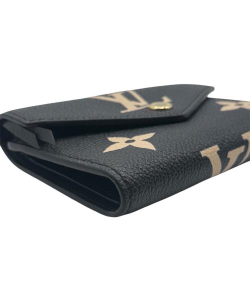 LOUIS VUITTON（ルイ ヴィトン）LOUIS VUITTON (ルイ ヴィトン) ポルトフォイユ・ヴィクトリーヌ ブラック×ベージュ サイズ:-の古着・服飾アイテム