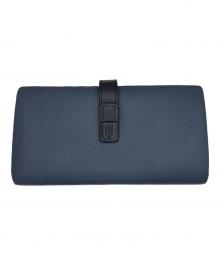 LOEWE（ロエベ）の古着「コンパクトウォレット」｜ネイビー×ブラック×ブラウン