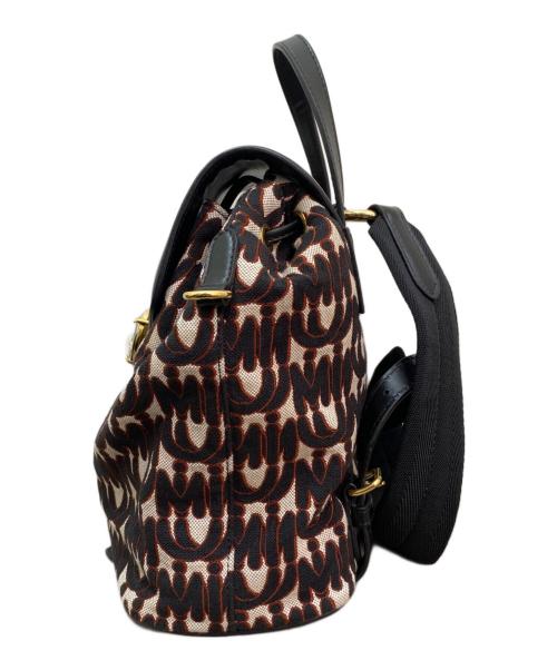MIU MIU（ミュウミュウ）MIU MIU (ミュウミュウ) クリスタルバックパック ブラック×レッドの古着・服飾アイテム