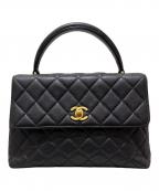CHANELシャネル）の古着「マトラッセ キャビアスキン ハンドバッグ」｜ブラック