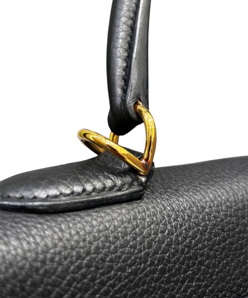HERMES（エルメス）HERMES (エルメス) ケリー32 内縫い/ゴールド金具/トゴ/ブラック/D刻印 ノワール×ゴールド金具 サイズ:32の古着・服飾アイテム