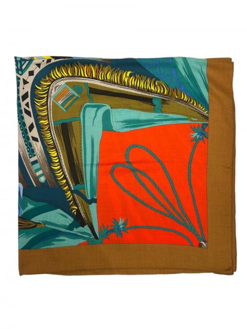 HERMES（エルメス）HERMES (エルメス) カレジェアン140 	CUIRS DU DESERT  ブラウン×マルチカラー サイズ:140の古着・服飾アイテム