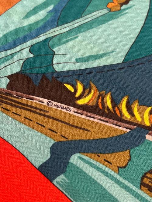 HERMES（エルメス）HERMES (エルメス) カレジェアン140 	CUIRS DU DESERT  ブラウン×マルチカラー サイズ:140の古着・服飾アイテム