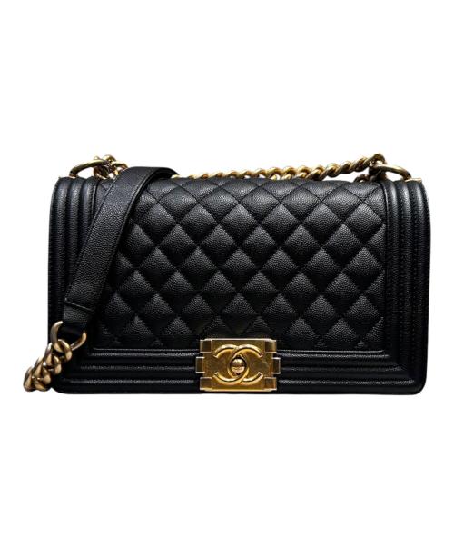 CHANEL（シャネル）CHANEL (シャネル) ボーイシャネル25 ブラック×ゴールド金具 サイズ:25の古着・服飾アイテム