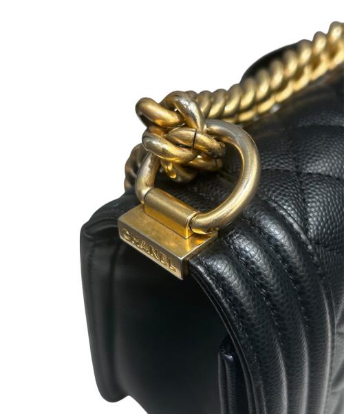 CHANEL（シャネル）CHANEL (シャネル) ボーイシャネル25 ブラック×ゴールド金具 サイズ:25の古着・服飾アイテム
