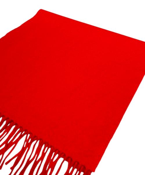 HERMES（エルメス）HERMES (エルメス) カシミヤマフラー レッドの古着・服飾アイテム