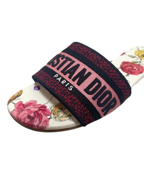 Christian Dior（クリスチャン ディオール）Christian Dior (クリスチャン ディオール) Dwayスライド サンダル ホワイト サイズ:38 1/2の古着・服飾アイテム