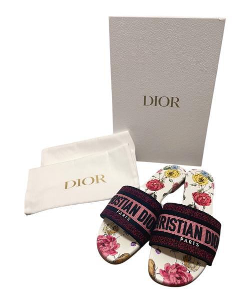 Christian Dior（クリスチャン ディオール）Christian Dior (クリスチャン ディオール) Dwayスライド サンダル ホワイト サイズ:38 1/2の古着・服飾アイテム