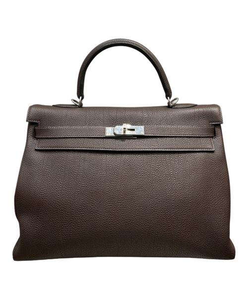 HERMES（エルメス）HERMES (エルメス) ケリー35 内縫い/シルバー金具/トゴ/ショコラ/□G刻印 ショコラ/ブラウン サイズ:35の古着・服飾アイテム