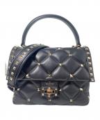 VALENTINO GARAVANIヴァレンティノ・ガラヴァーニ）の古着「キャンディスタッズ 2WAYショルダーバッグ」｜ブラック