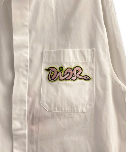 Dior（ディオール）Dior (ディオール) KAWS (カウズ) 24AW Shirt Cotton Twill ホワイト サイズ:38の古着・服飾アイテム