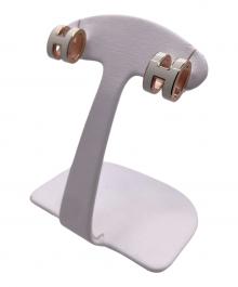 HERMES（エルメス）の古着「ポップアッシュHピアス」｜ホワイト×ピンクゴールド