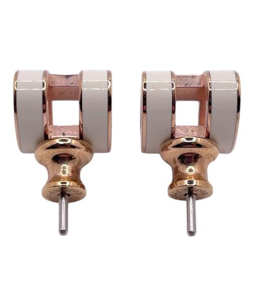 HERMES（エルメス）HERMES (エルメス) ポップアッシュHピアス ホワイト×ピンクゴールド サイズ:-の古着・服飾アイテム