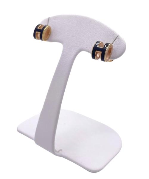 HERMES（エルメス）HERMES (エルメス) ミニポップアッシュHピアス ブラック×ゴールド サイズ:-の古着・服飾アイテム