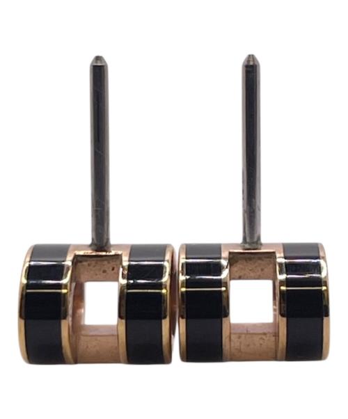 HERMES（エルメス）HERMES (エルメス) ミニポップアッシュHピアス ブラック×ゴールド サイズ:-の古着・服飾アイテム