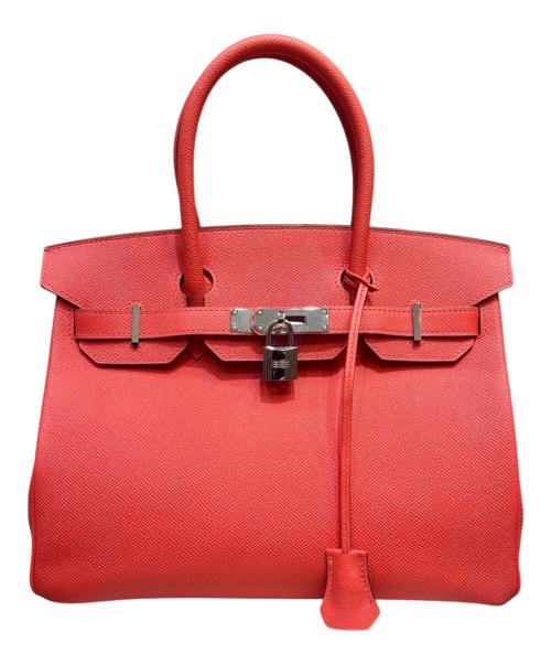 HERMES（エルメス）HERMES (エルメス) バーキン30/シルバー金具/ヴォーエプソン/ローズジャイプール/C刻印 ローズジャイプール×シルバー金具 サイズ:30の古着・服飾アイテム
