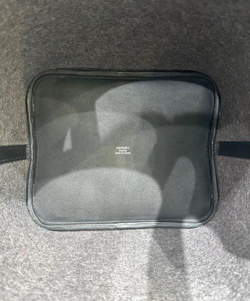 HERMES（エルメス）HERMES (エルメス) ピコタンロックMM/シルバー金具/フェルト×ヴォースイフト/グレー/ブラック/Y刻印 グレー×ブラック シルバー金具 サイズ:MMの古着・服飾アイテム