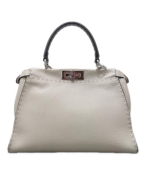 FENDI（フェンディ）FENDI (フェンディ) ピーカブ・ミディアム ベージュ×ブラック サイズ:ミディアムの古着・服飾アイテム