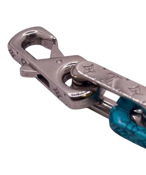 LOUIS VUITTON（ルイ ヴィトン）LOUIS VUITTON (ルイ ヴィトン) モノグラムチェーンストーンネックレス シルバー×ターコイズ サイズ:-の古着・服飾アイテム