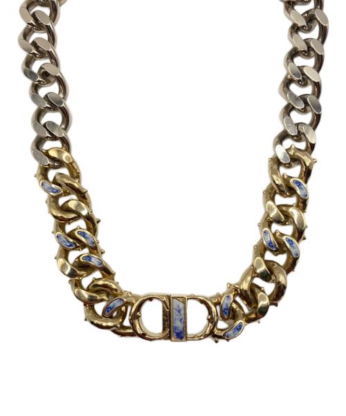 Christian Dior（クリスチャン ディオール）Christian Dior (クリスチャン ディオール) CD ICON チェーンリンクネックレス ゴールド×シルバー サイズ:-の古着・服飾アイテム