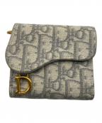 Christian Diorクリスチャン ディオール）の古着「Dior Saddle Lotus Wallet」｜ライトグレー