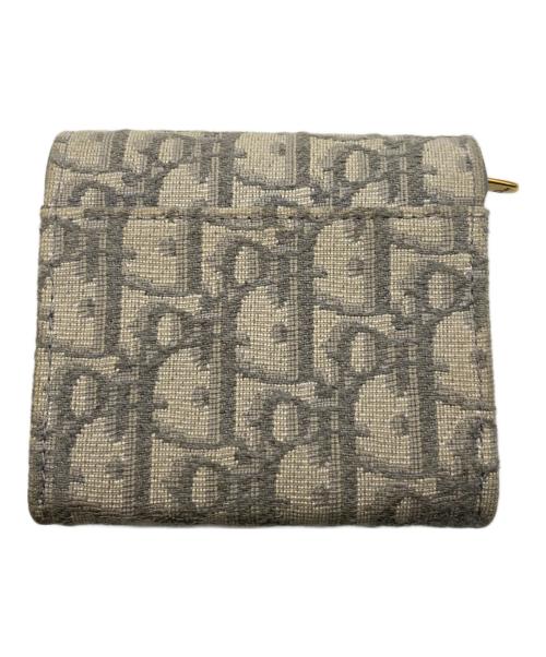 Christian Dior（クリスチャン ディオール）Christian Dior (クリスチャン ディオール) Dior Saddle Lotus Wallet  ライトグレーの古着・服飾アイテム