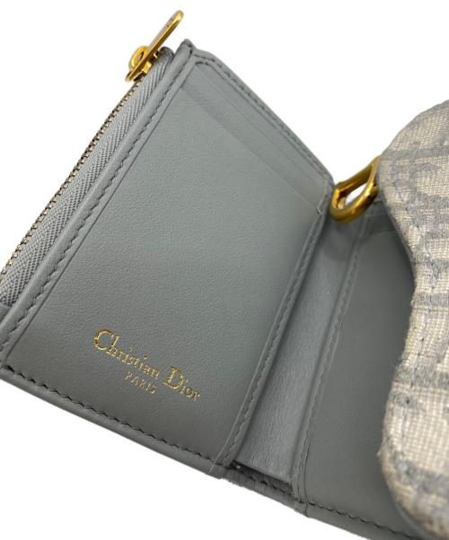 Christian Dior（クリスチャン ディオール）Christian Dior (クリスチャン ディオール) Dior Saddle Lotus Wallet  ライトグレーの古着・服飾アイテム