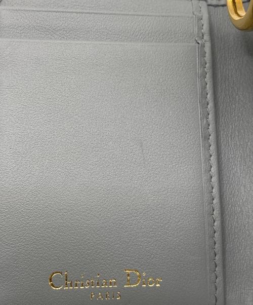 Christian Dior（クリスチャン ディオール）Christian Dior (クリスチャン ディオール) Dior Saddle Lotus Wallet  ライトグレーの古着・服飾アイテム