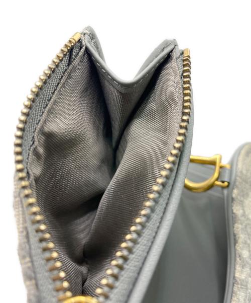 Christian Dior（クリスチャン ディオール）Christian Dior (クリスチャン ディオール) Dior Saddle Lotus Wallet  ライトグレーの古着・服飾アイテム