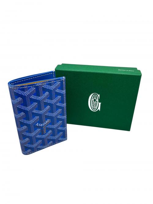 GOYARD（ゴヤール）GOYARD (ゴヤール) サン・ピエール カードホルダー ブルー×イエローの古着・服飾アイテム