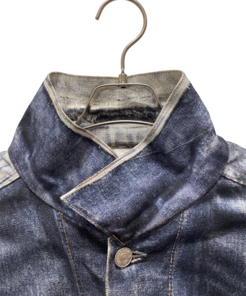 eYe COMME des GARCONS JUNYAWATANABE MAN（アイ コム デ ギャルソン ジュンヤ ワタナベ マン）eYe COMME des GARCONS JUNYAWATANABE MAN LEVI'S (リーバイス) BerBerJin (ベンベルジン) 綿ツイルインクジェットプリントデニムジャケット インディゴ サイズ:XSの古着・服飾アイテム