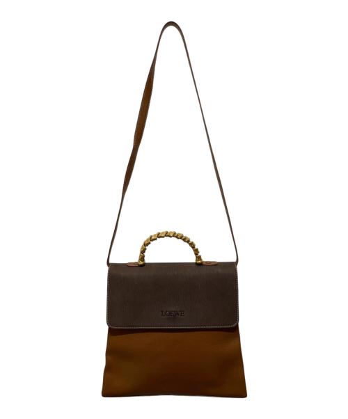 LOEWE（ロエベ）LOEWE (ロエベ) ベラスケス 2WAYバッグ ブラウン×ゴールド サイズ:-の古着・服飾アイテム