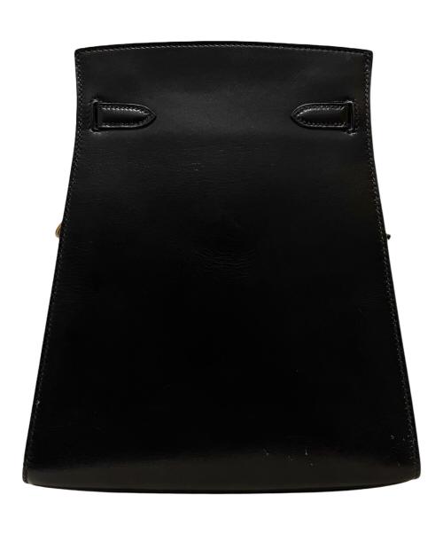 HERMES（エルメス）HERMES (エルメス) ケリースポーツPM/ゴールド金具/ボックスカーフ/ブラック/□R刻印 ブラック×ゴールド サイズ:PMの古着・服飾アイテム