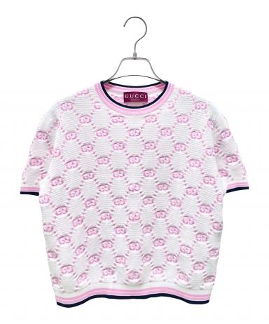 GUCCI グッチ ニット・セーター M 紫 【古着】【中古】 GUCCI（グッチ）ニット・セーター 紫 サイズ:S レディース
