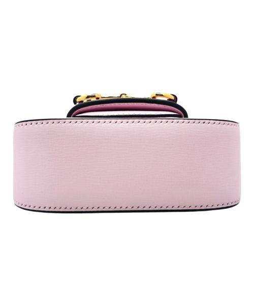 GUCCI（グッチ）GUCCI (グッチ) ホースビット 1955 ナノバッグ ピンク×ゴールド金具 サイズ:ナノの古着・服飾アイテム
