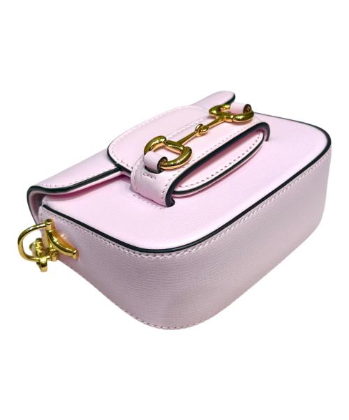 GUCCI（グッチ）GUCCI (グッチ) ホースビット 1955 ナノバッグ ピンク×ゴールド金具 サイズ:ナノの古着・服飾アイテム