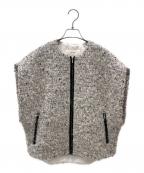 CYCLASシクラス）の古着「ツイードジップアップベスト」｜ホワイト